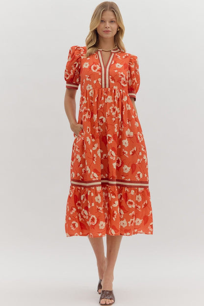 “Tallulah” Floral Midi Dress