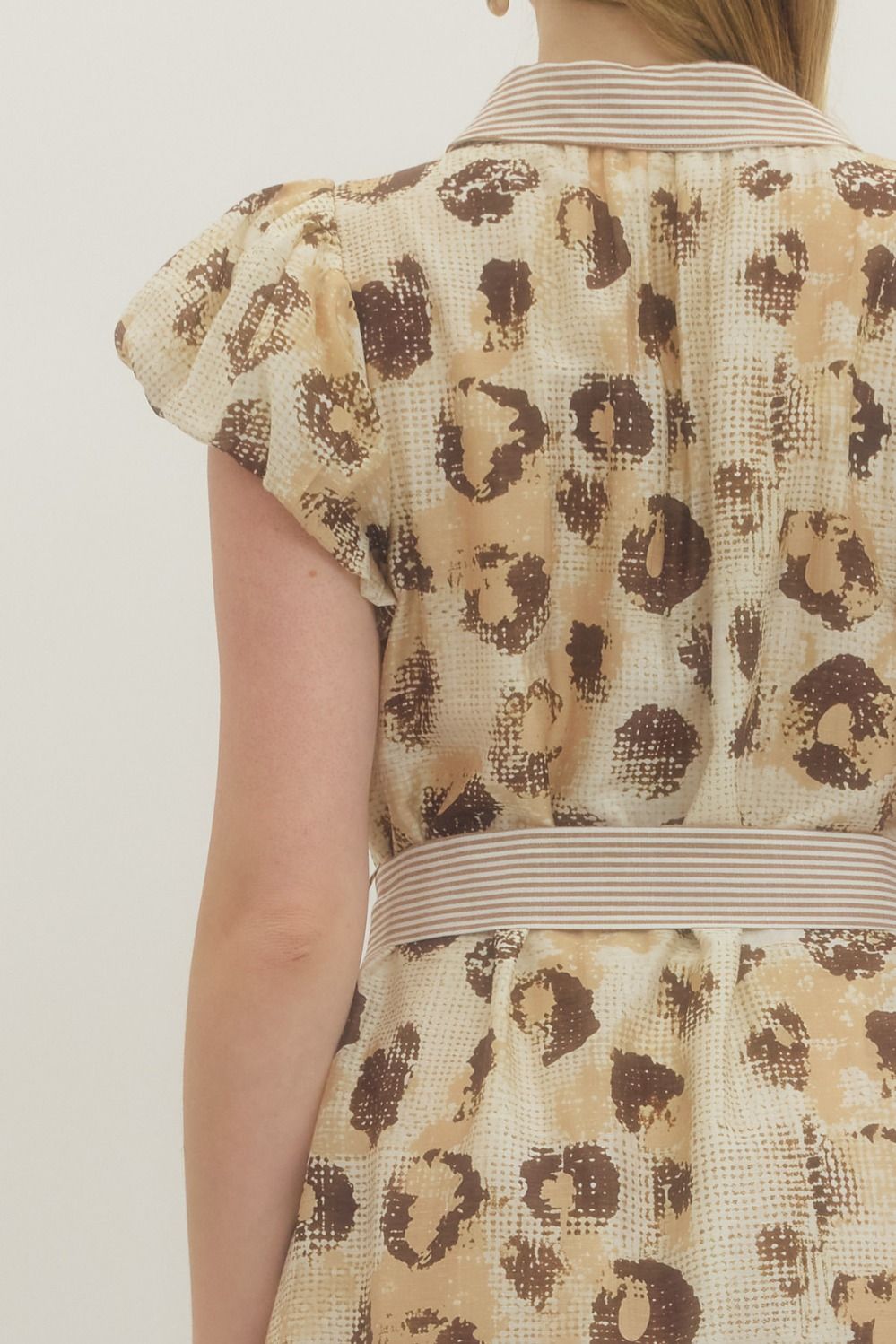 "The Lesley" Sand Leopard Dress