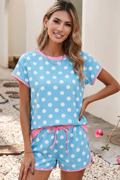 Spring Polka Dot Short Set