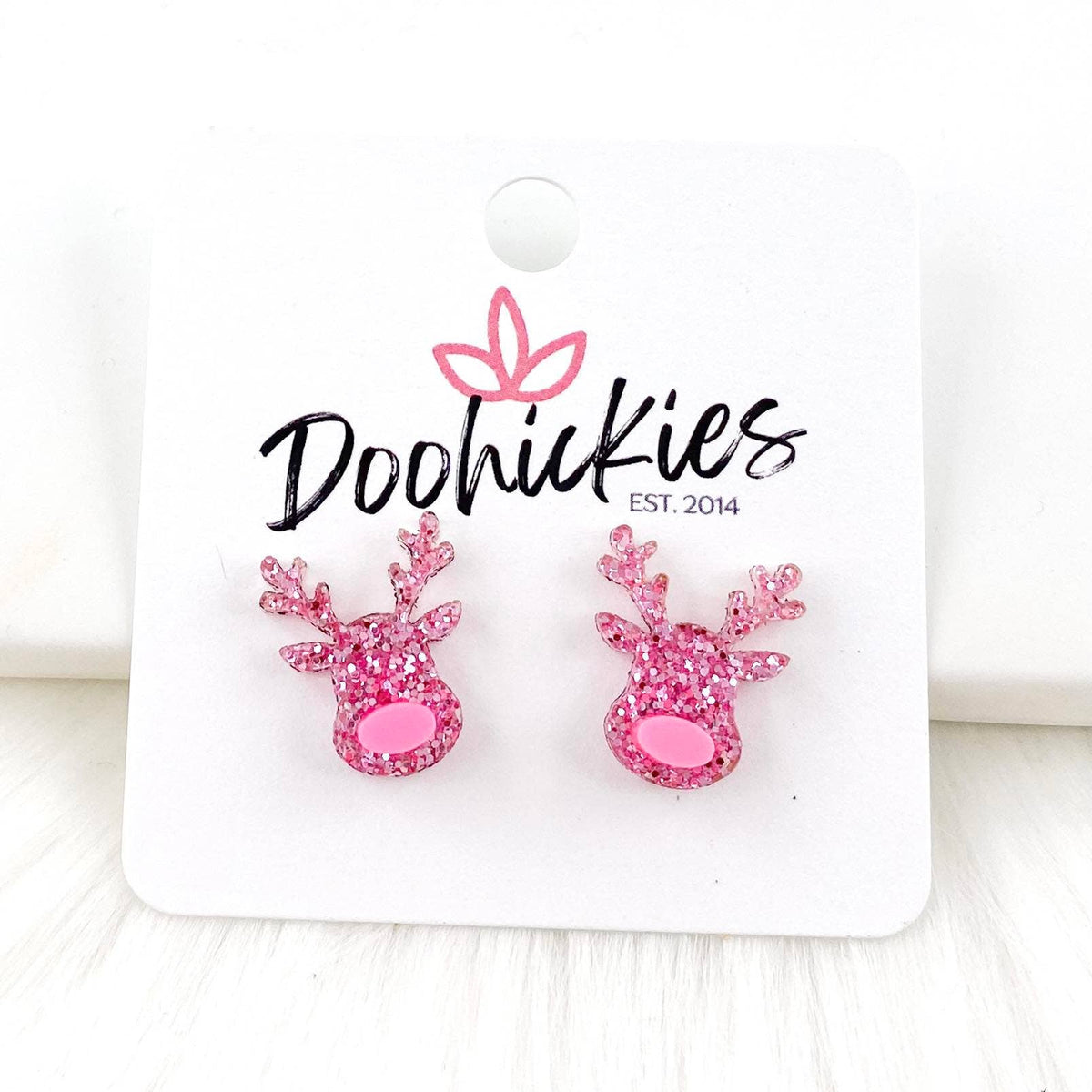 Doohickies - Clara Reindeer Studs -Christmas Earrings
